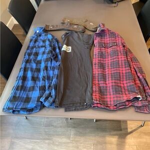 Men’s Plaid Shirts/Socks Bundle